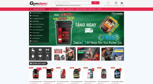 Thiết kế Website Bán Hàng. Theme Wordpress Gym Shop Hot