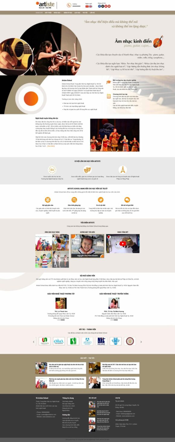 Thiết kế Website - Theme Wordpress Trung Tâm Văn Học Nghệ Thuật