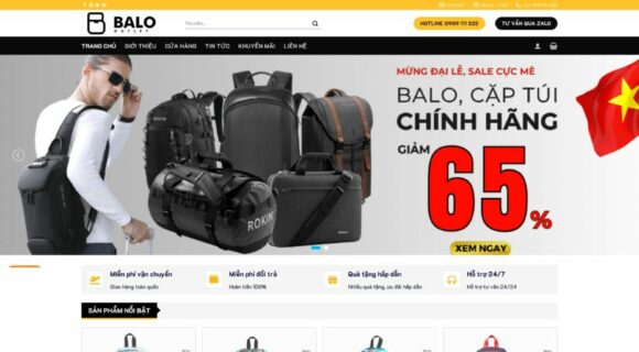 Thiết kế Website Bán Balo. Theme Wordpress Thời Trang Bán Balo Premium