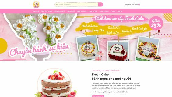 Thiết kế Website Bán Bánh Kem. Theme Wordpress Tiệm Bán Bánh Kem Premium