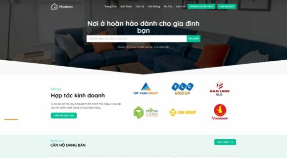 Thiết kế Website Bất Động Sản. Theme Wordpress Bất Động Sản 52 Danh Mục Bất Động Sản Hot