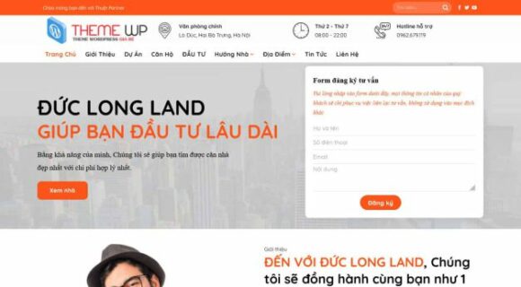 Thiết kế Website Bất Động Sản. Theme Wordpress Bất Động Sản 15 Danh Mục Bất Động Sản