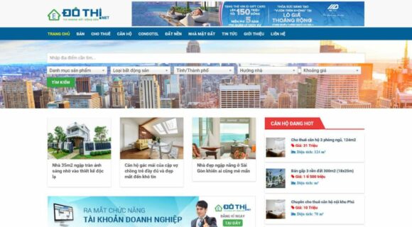 Thiết kế Website - Theme Wordpress Bất Động Sản 28 Danh Mục