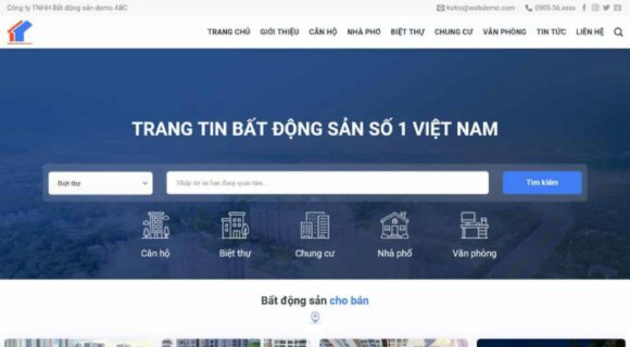 Thiết kế Website - Theme Wordpress Bất Động Sản 39 Danh Mục.