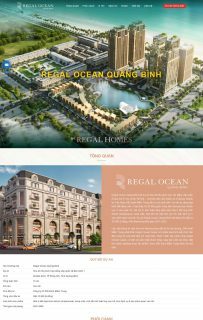 Desain Website Properti. Tema WordPress Properti Regal Ocean Quang Binh