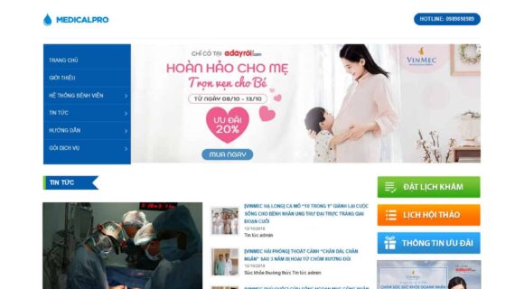 Thiết kế Website Y Tế Sức Khỏe - Theme Wordpress Bệnh Viện