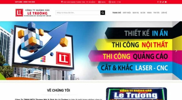 Thiết kế Website Cơ Khí và Dịch Vụ. Theme Wordpress Làm Biển Quảng Cáo