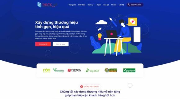 Thiết kế Website Công Ty Marketing. Theme Wordpress Doanh Nghiệp Marketing 1