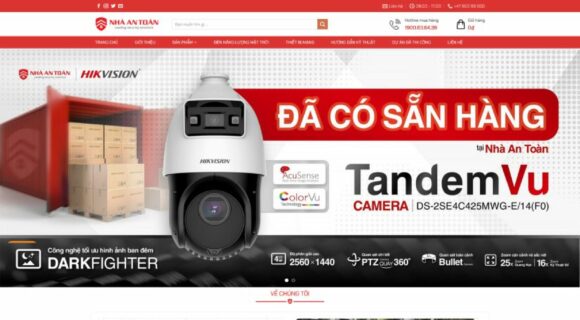 Thiết kế Website Bán Camera Quan Sát. Theme Wordpress An Ninh Bán Camera Quan Sát 7 Danh Mục Premium