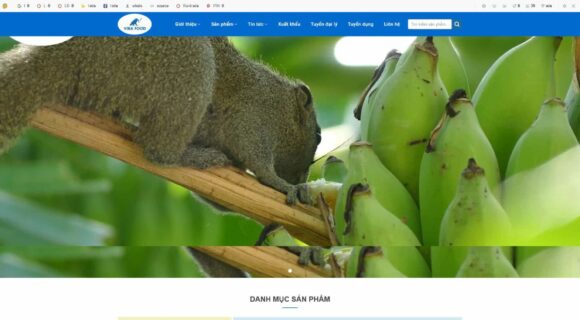 Website Design - Banana Farm Food WordPress Theme.