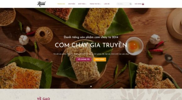 Desain Situs Web Penjualan Camilan. Tema WordPress: Penjualan Makanan Camilan Nasi Goreng