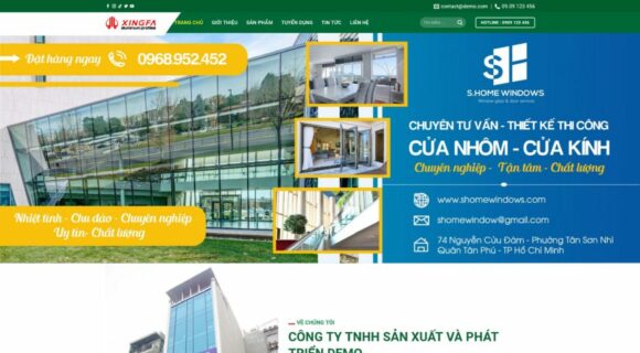 Thiết kế Website - Theme Wordpress Cơ Khí, Doanh Nghiệp, Nội Thất, Xây Dựng Cửa Nhôm Kính 1