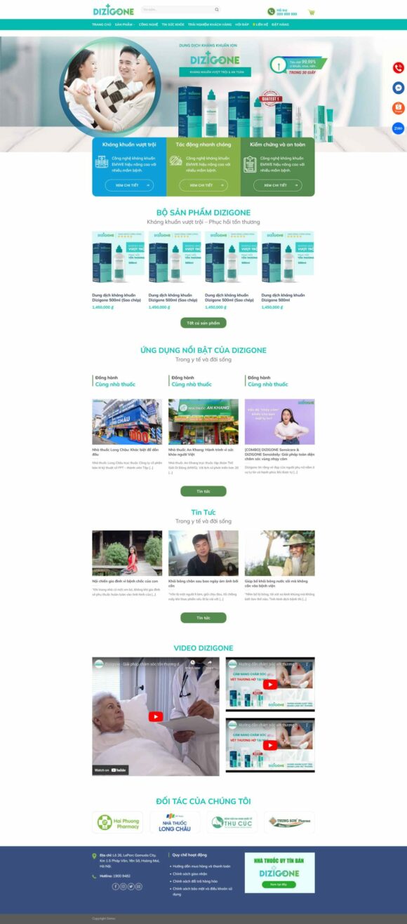 Thiết kế Website Y Tế Sức Khỏe. Theme Wordpress Khám Trị Da Liễu