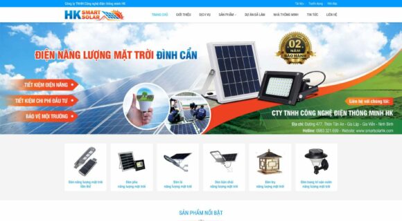 Thiết kế Website Bán Hàng. Theme Wordpress Điện Nước Đèn Năng Lượng Mặt Trời