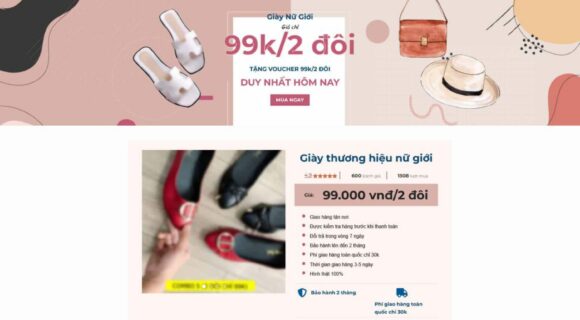 Thiết kế Website Bán Dép. Theme Wordpress Thời Trang Bán Dép 1