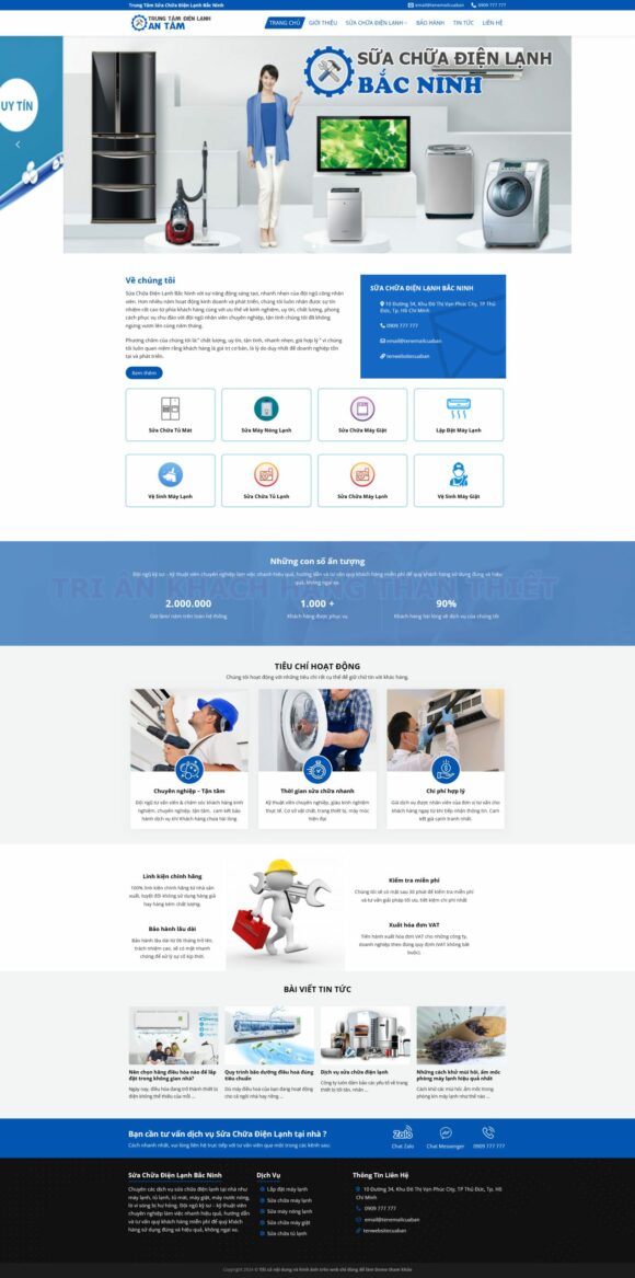 Thiết kế Website - Theme Wordpress Dịch Vụ Sửa Điện Lạnh 5