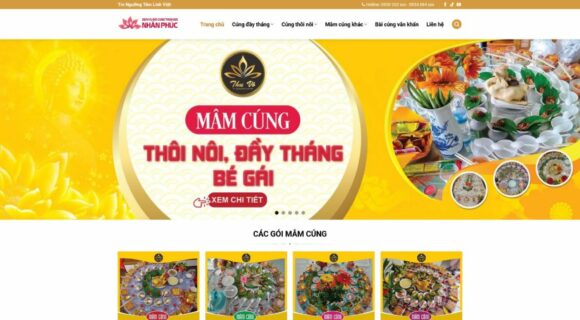 Thiết kế Website Bán Hàng. Theme Wordpress Bán Hàng Mâm Cúng