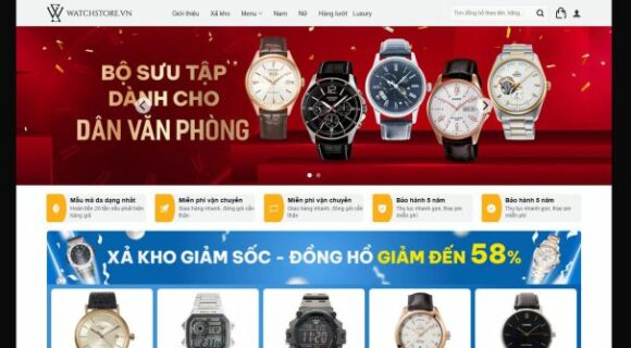 Thiết kế Website Bán Đồng Hồ. Theme Wordpress Bán Hàng 4