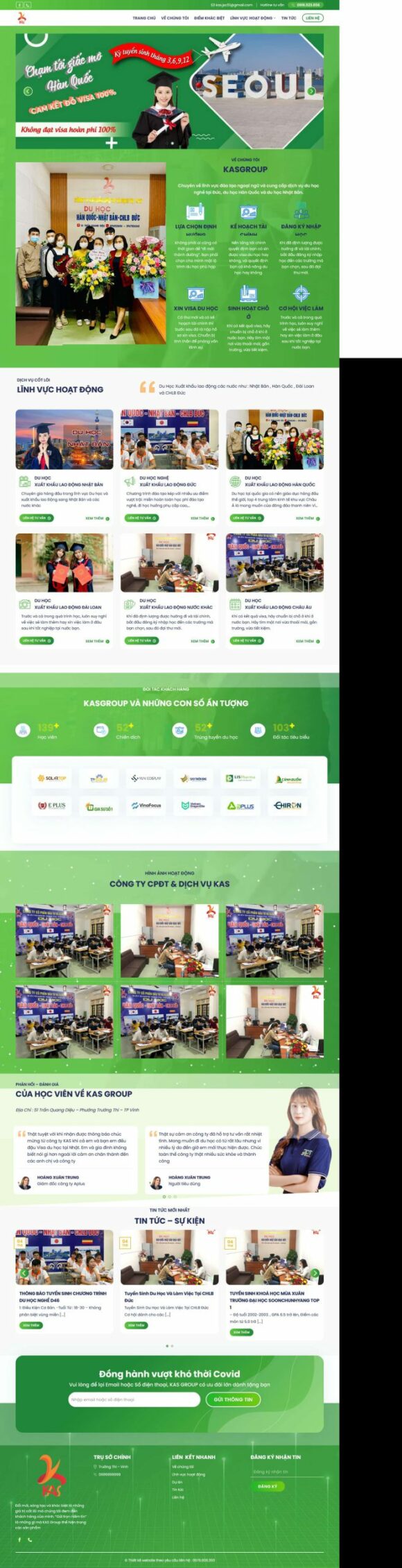 Thiết kế Website Du Học Nước Ngoài. Theme Wordpress Dịch Vụ Doanh Nghiệp Du Học