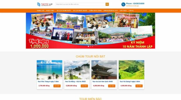 Website Design - Hot Travel WordPress Theme 07.