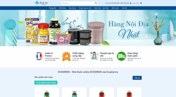 Thiết kế Website Bán Dược Liệu. Theme Wordpress Y Tế Sức Khỏe & Thực Phẩm Chức Năng 1