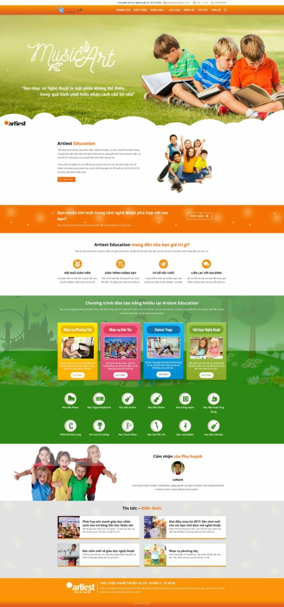 Thiết kế Website - Theme Wordpress Du Học Trường Học 01