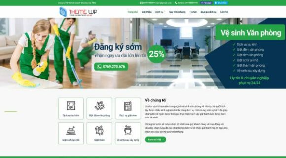 Website Design for Cleaning Services - WordPress Theme for Carpet Cleaning 1