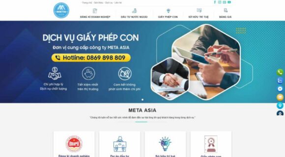 Thiết kế Website - Theme Wordpress Dịch Vụ Làm Giấy Phép