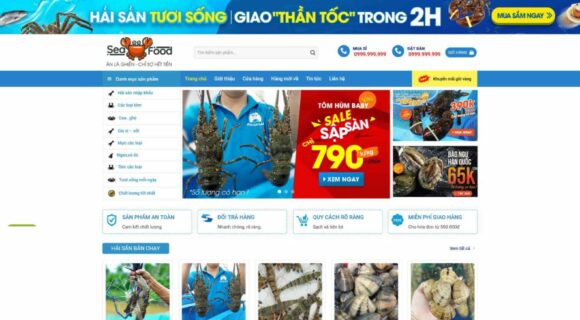 Design a Website for Selling Seafood. WordPress Theme for Culinary Selling Seafood