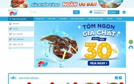 Desain Website untuk Menjual Seafood. Tema WordPress untuk Menjual Seafood 2