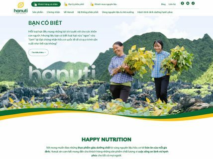 Website Design for Selling Functional Foods. Premium Wordpress Theme Hanuti for Functional Foods.