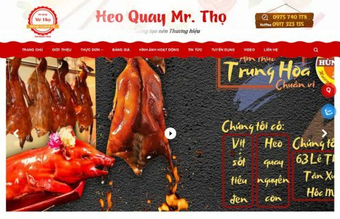 Website Design - WordPress Theme for BBQ Pork Products 1