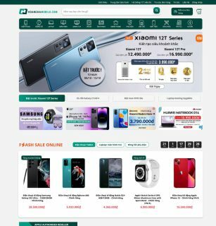 Design a Mobile Phone Sales Website. WordPress Theme: Hoang Ha Mobile 2 Electronic Sales