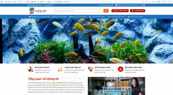 Thiết kế Website Bán Cá Cảnh. Theme Wordpress Hồ Cá Thủy Sinh Premium