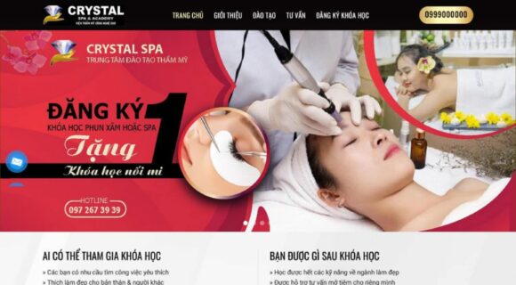 Website Design for Spa Aesthetics - WordPress Theme for Hot Tattoo Training