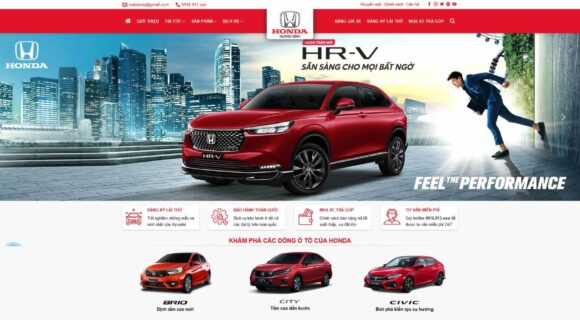 Thiết kế Website Bán Xe Ô Tô. Theme Wordpress Ô Tô Bán Xe Ô Tô Honda 2