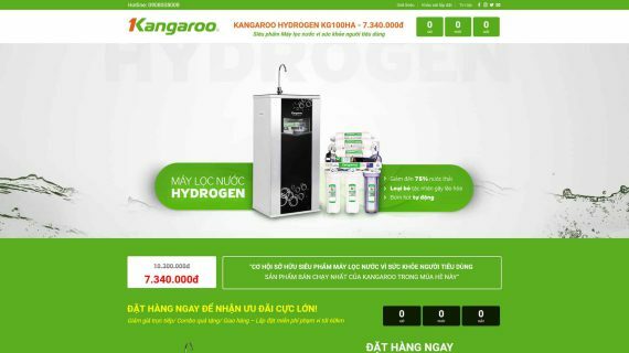 Desain Website - Tema WordPress untuk Bisnis Penjualan Filter Air KANGAROO Hidrogen