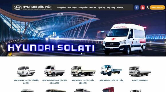 Desain Website Penjualan Mobil. Tema WordPress untuk Menjual Mobil Hyundai