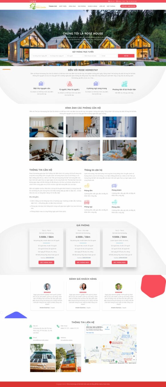 Thiết kế Website - Theme Wordpress Khách Sạn Villa Khách Sạn 3