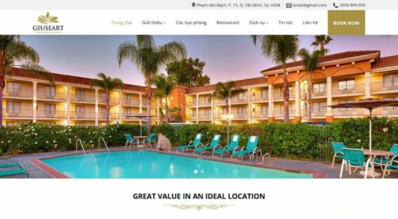 Thiết kế Website - Theme Wordpress Du Lịch 3 Danh Mục Doanh Nghiệp, Villa Homestay Khách Sạn