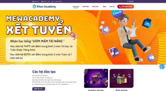 Thiết kế Website Bán Khóa Học. Theme Wordpress Giáo Dục Bán Khóa Học 6 Danh Mục Premium.