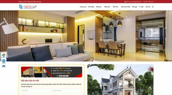 Thiết kế Website Công Ty Kiến Trúc. Theme Wordpress Xây Dựng Nội Thất 03