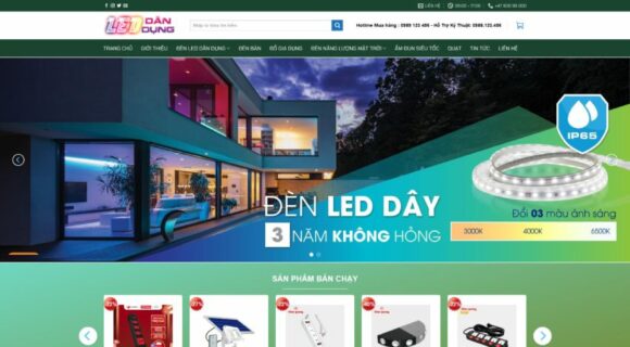 LED 조명 판매 웹사이트 디자인. 가정용 전기 기기를 위한 프리미엄 워드프레스 테마 - LED 조명