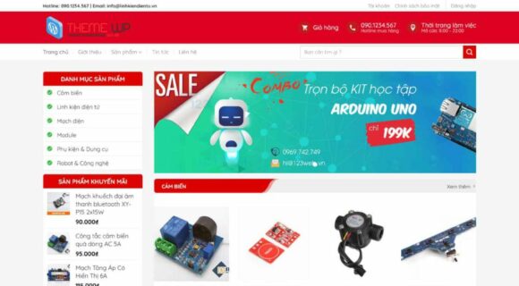 Desain Website Penjualan Suku Cadang Elektronik. Tema WordPress untuk Penjualan Suku Cadang Elektronik 4