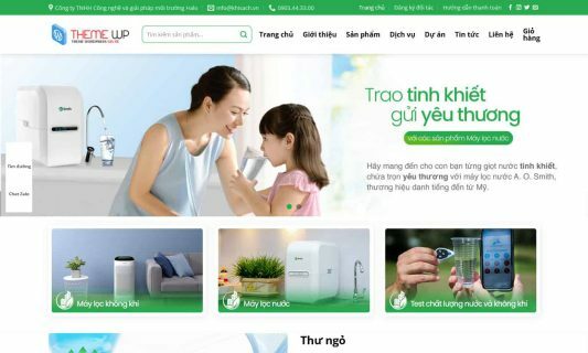 Design a Sales Website. WordPress Theme for Business Selling Air Purifiers 3