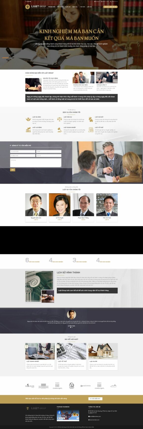 Thiết kế Website - Theme Wordpress Dịch Vụ Luật Sư 1