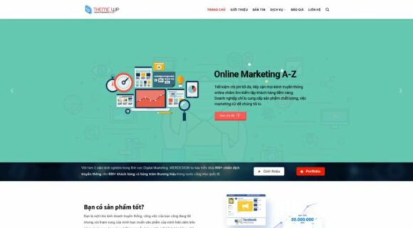 Thiết kế Website Công Ty Marketing. Theme Wordpress Doanh Nghiệp Marketing SEO Google