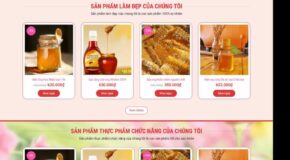 Thiết kế Website Bán Mật Ong. Theme Wordpress Bán Hàng, Thực Phẩm Mật Ong 2