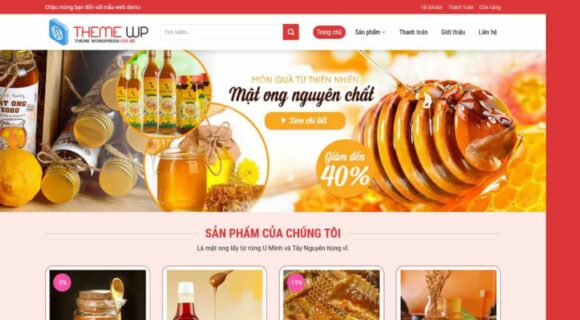 Design a Honey Sales Website. WordPress Theme for Selling Honey and Food 2