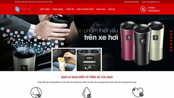 Desain Website E-commerce. Tema WordPress untuk Bisnis Filter Udara Mobil